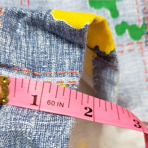 VTG Patchwork Denim Paint Splatter Print Pinafore Romper, size 10 - Picture 6 of 6